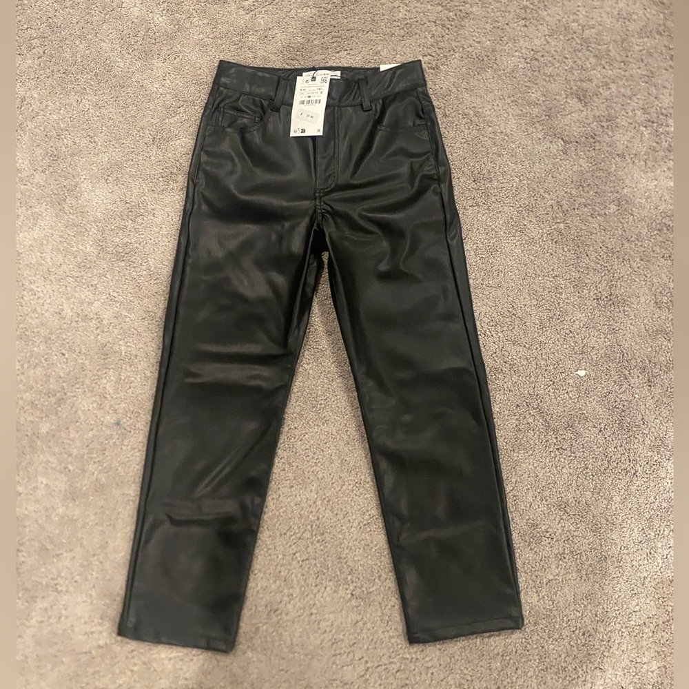 ZARA kids leather pants size 9-10 NWT